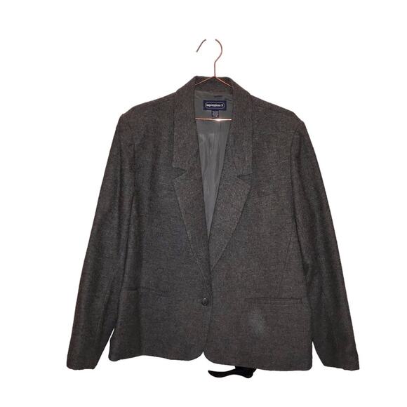 VINTAGE Impressions II wool blend gray blazer size 38 - Picture 1 of 2